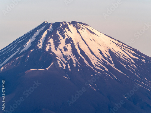 富士山のクローズアップ