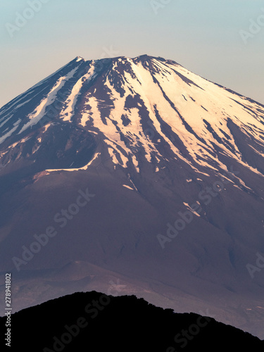 富士山のクローズアップ