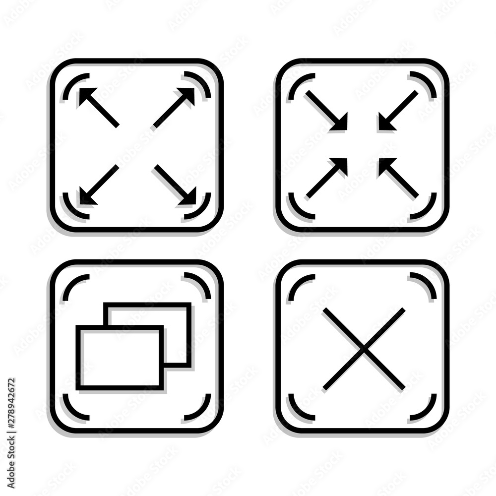 Maximize, minimize, restore and close screen buttons Maximize, minimize, restore and close screen buttons