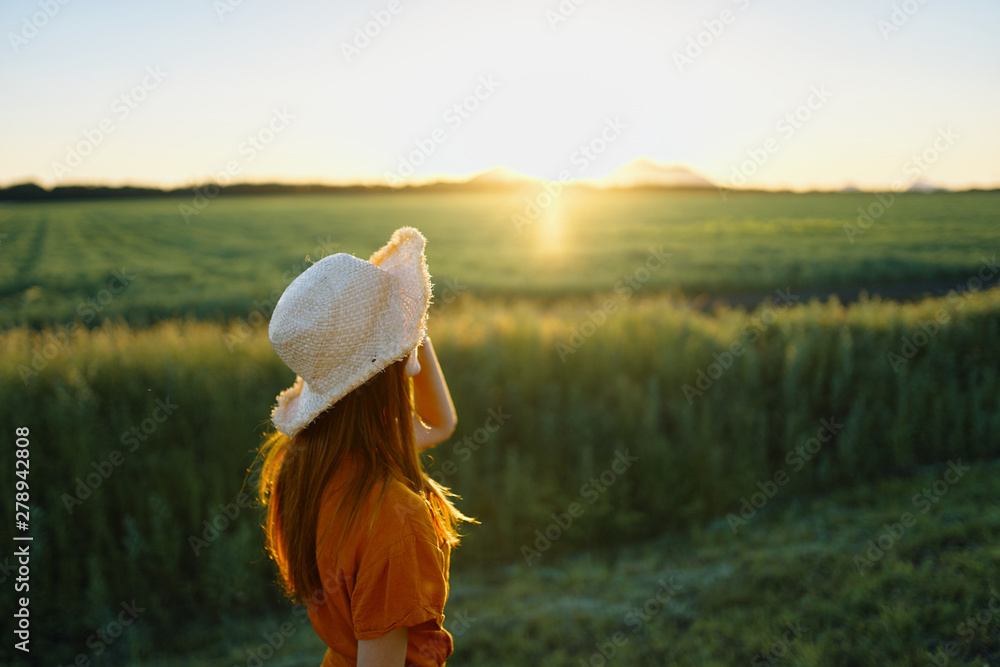 woman in the field