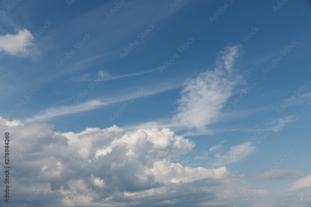 White cumulus clouds