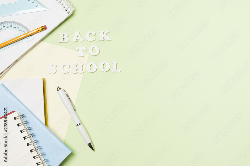 Front view school accessories frame Front view school accessories frame