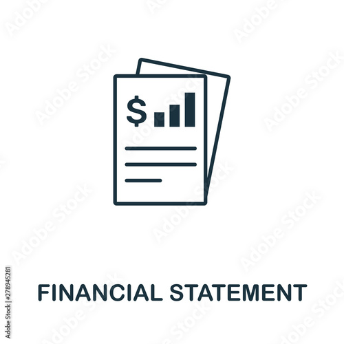 Financial Statement vector icon symbol. Creative sign from investment icons collection. Filled flat Financial Statement icon for computer and mobile