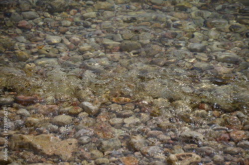 beach stones under water