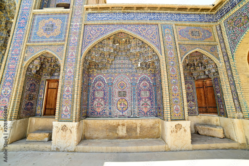 Nasir-ol-molk Mosque or Pink Mosque, Shiraz, Fars Province, Iran, June 24, 2019