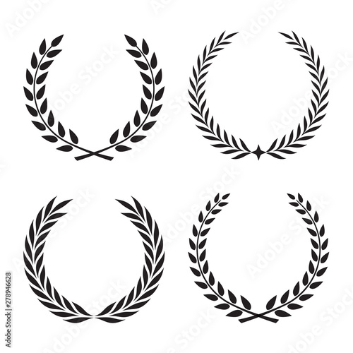 Vector Collection of Laurels, Floral Elements and Banners