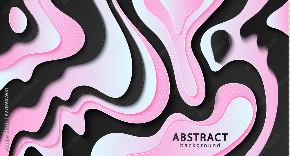 Abstract background with paper cut out layers. Vector illustration. Paper cutting texture. Applicable for business banner, flyer, poster, brochure design Abstract background with paper cut out layers. Vector illustration. Paper cutting texture. Applicable for business banner, flyer, poster, brochure design