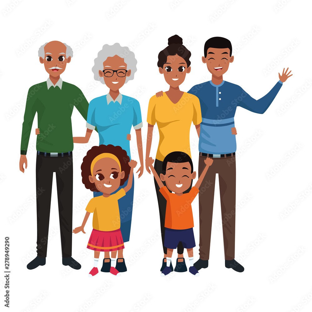 Family parents and childrens cartoons Family parents and childrens cartoons