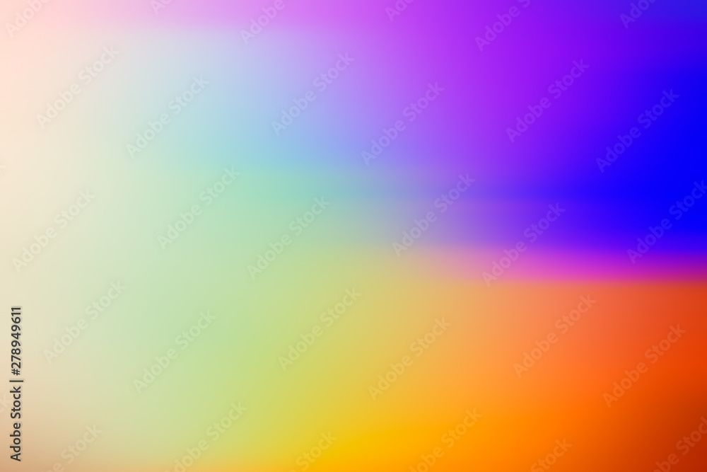 Abstract blurred background in bright tonality. Blue, orange, pink, yellow colors.