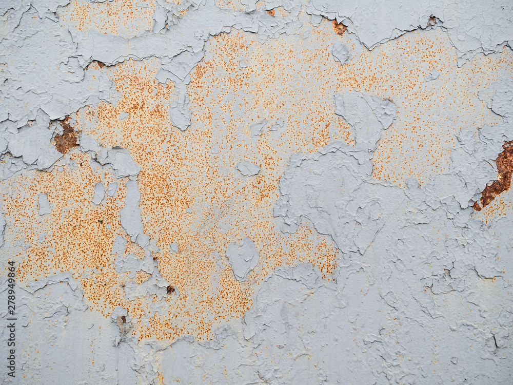 Fragment of the old painted sheet of iron. Fragment of the old painted sheet of iron.
