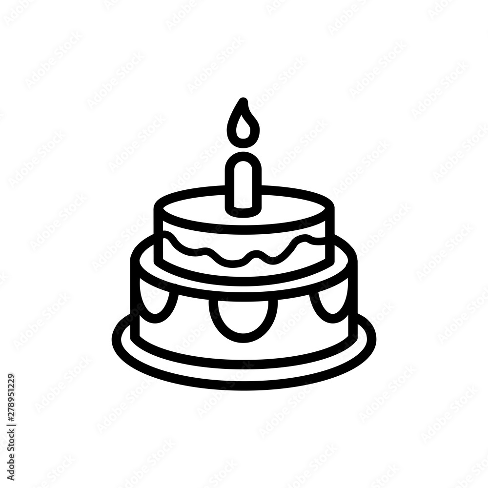 birth cake icon vector flat design birth cake icon vector flat design