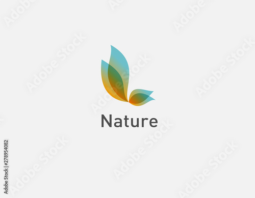 Creative Abstract logo icon of a flowerpots plants beautiful flower nature