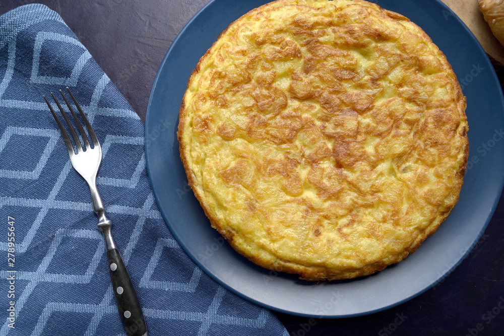 traditional spanish omelette with potatoes traditional spanish omelette with potatoes