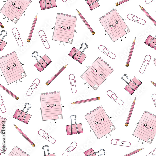 Notebook and stationery pattern