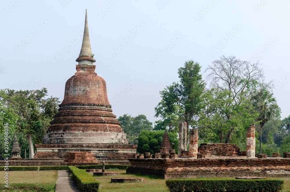 The ancient pagoda ruins