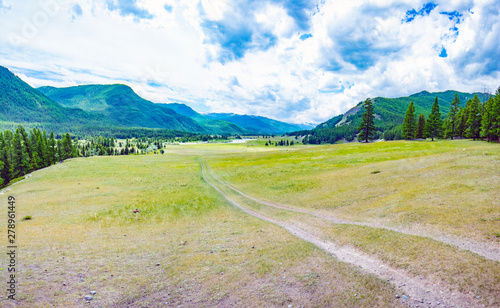 Altai mountains. River Argut. Beautiful highland landscape. Russia. Siberia photo