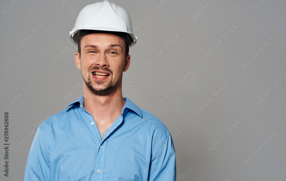 portrait of a man in hard hat