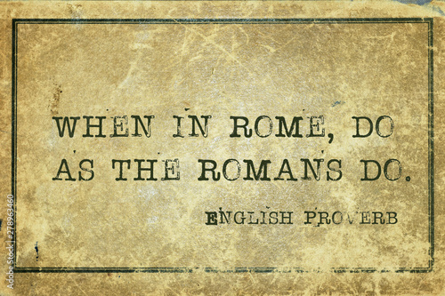 Canvas Print when in Rome EnP
