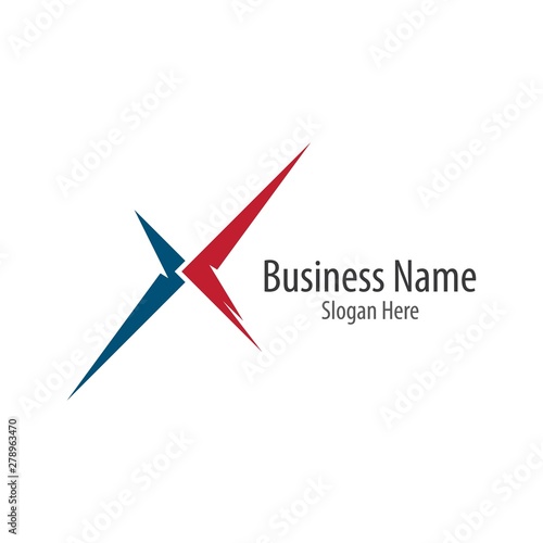 X letter logo vector icon illustration