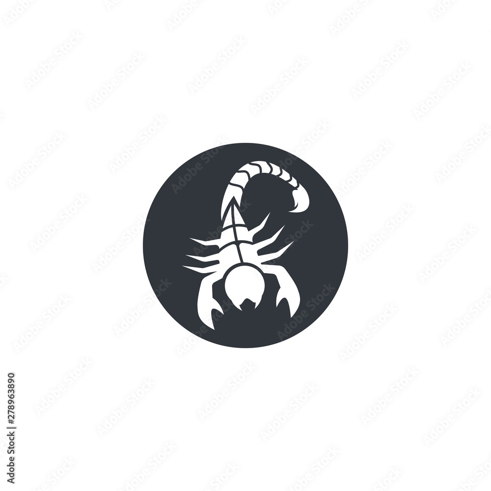 Scorpion logo template vector Scorpion logo template vector