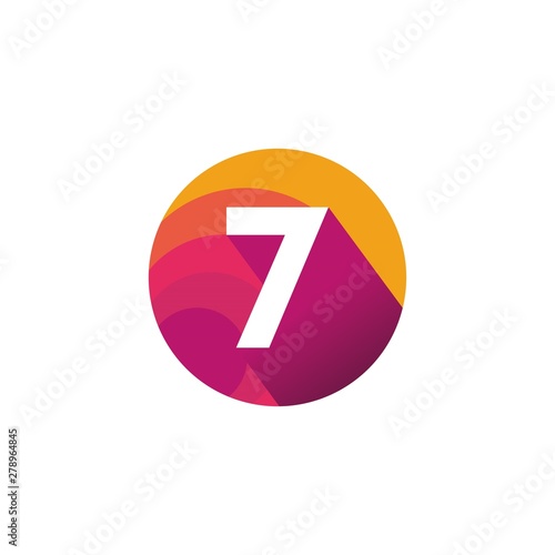 Colorful Number Logo Inspirations Template