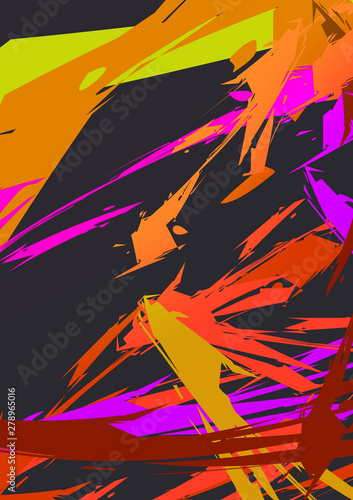 Abstract colorful geometric background, poster.