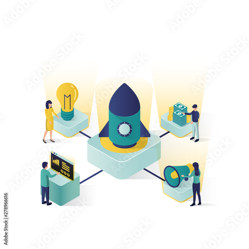 teamwork concept isometric illustration . cooperation partnership concept illustration in isometric style, teamwork illustration, teamwork metaphor