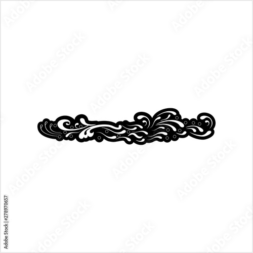 Water Wave Icon, Frequency Dispersion
