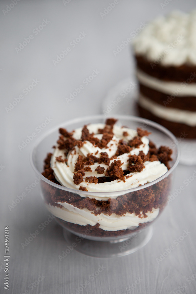 cake with chocolate and white cream cake with chocolate and white cream