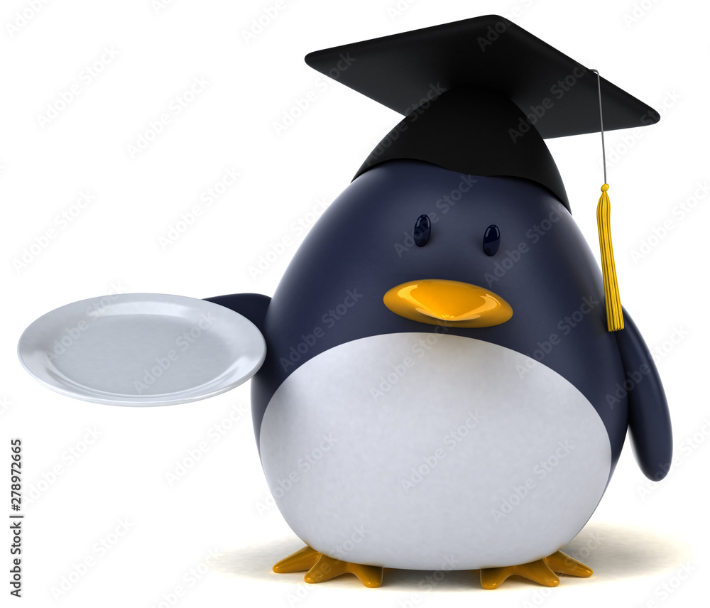 Fototapeta premium Fun penguin - 3D Illustration