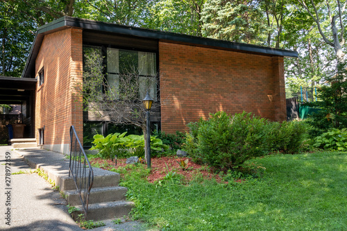 Tableau sur toile residential contemporary brick house architecture