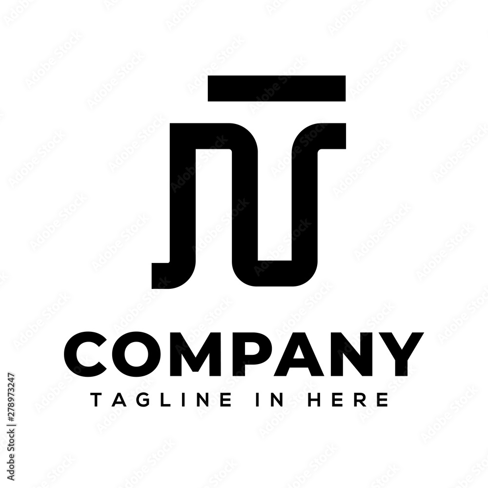 Abstract N T Initial logo design inspiration Abstract N T Initial logo design inspiration