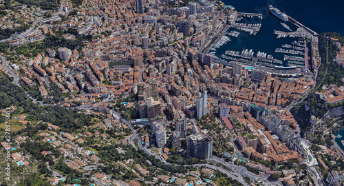 City of Monaco at noon from a height of 3 d