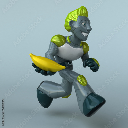 Green Robot - 3D Illustration