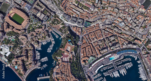 City of Monaco at noon from a height of 3 d © ppicasso