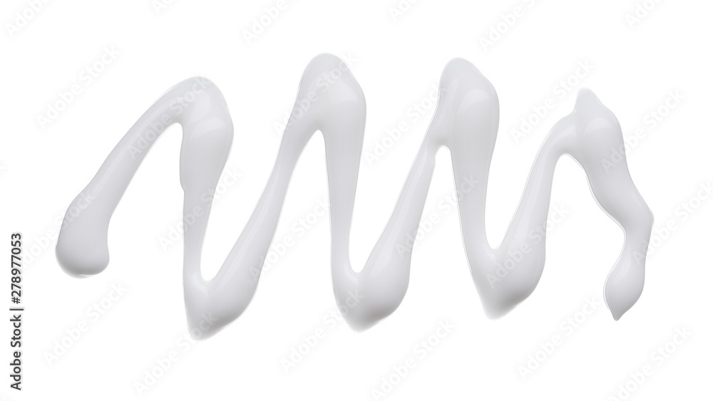 White smear and texture made with face clay or cream isolated on white background. White smear and texture made with face clay or cream isolated on white background.