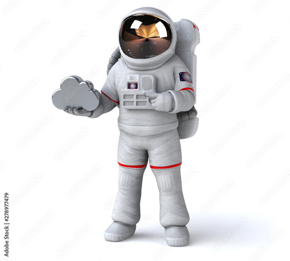 Fun astronaut - 3D Illustration Fun astronaut - 3D Illustration