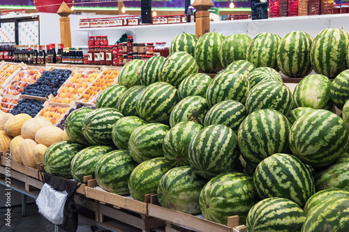 Ripe watermelons in farmer ...