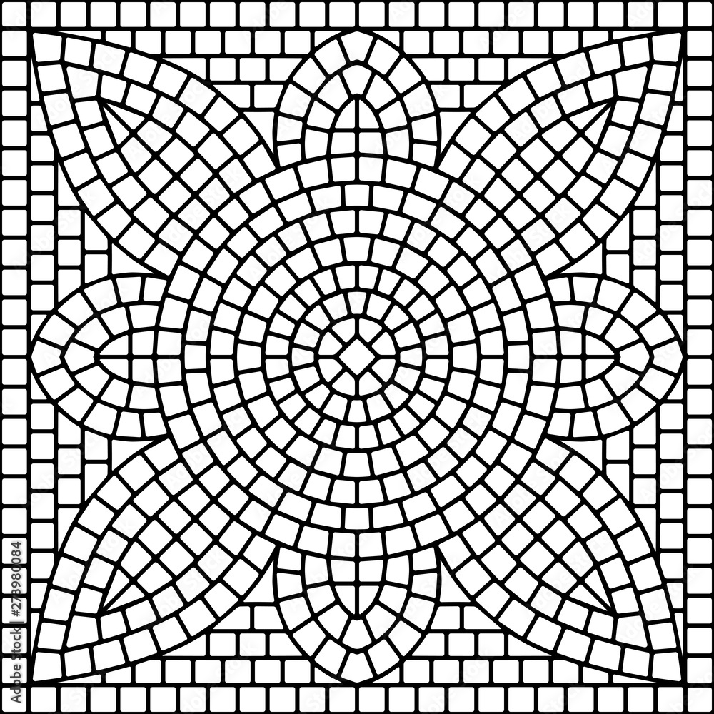 Obraz premium Ancient mosaic ceramic tile pattern.