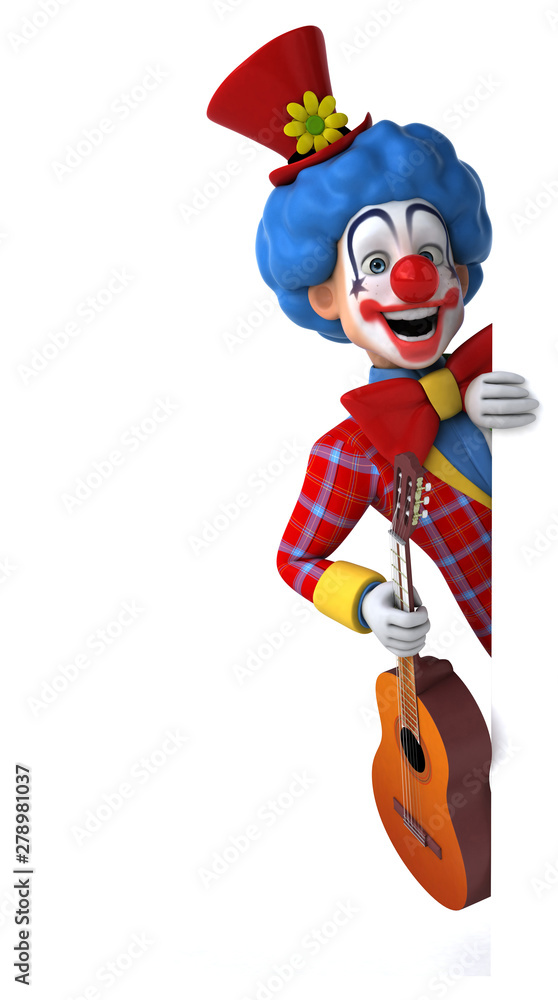 Fun clown - 3D Illustration Fun clown - 3D Illustration