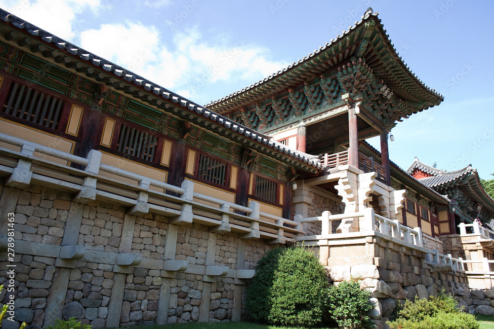 Bulguksa Temple is a famous temple in Gyeongju-si, Korea. Bulguksa Temple is a famous temple in Gyeongju-si, Korea.