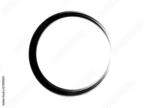 Black marking element.Black grunge oval frame.Black ink circle.