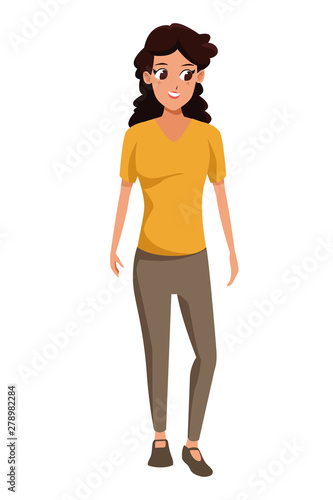 Young woman with casual clothes
