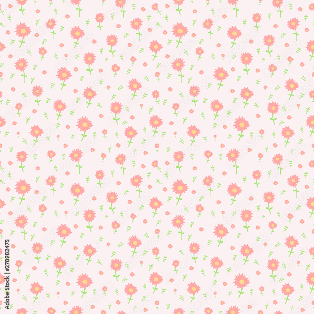 Pink blossom flower seamles pattern Pink blossom flower seamles pattern