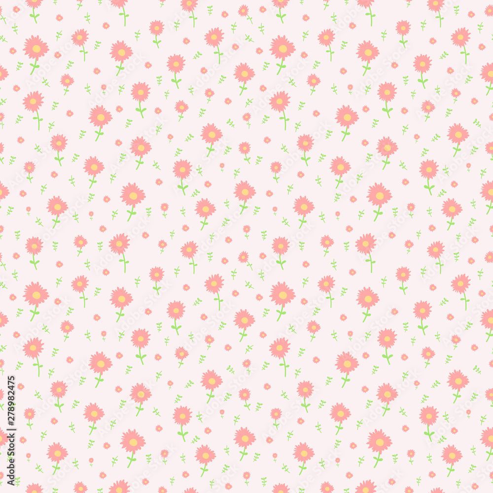 Pink blossom flower seamles pattern