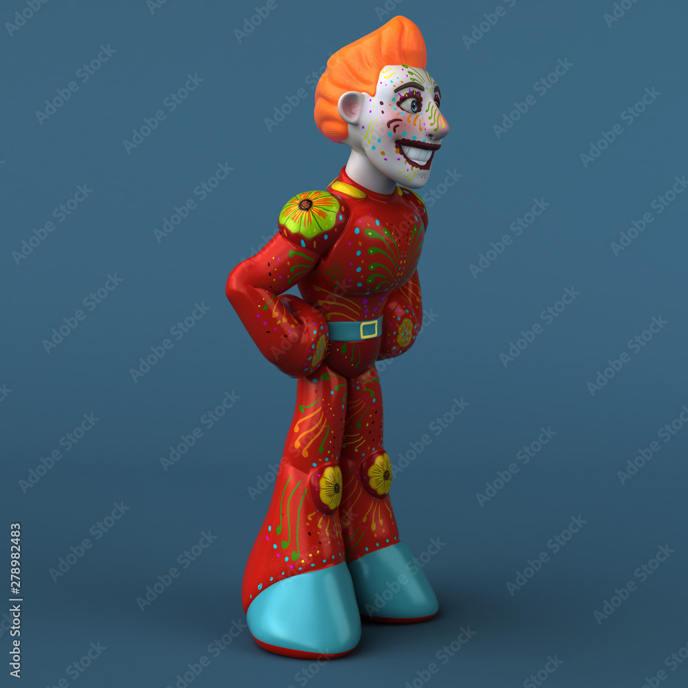 Naklejka premium Mexican hero - 3D Illustration