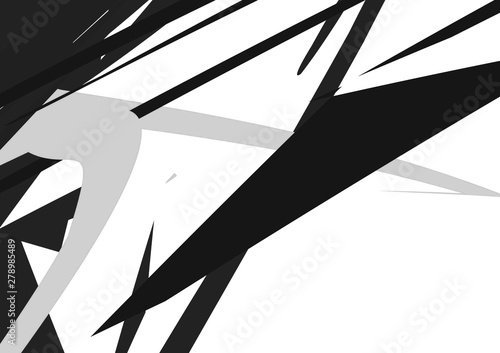 Black and white abstract background. geometric shapes. Poster.
