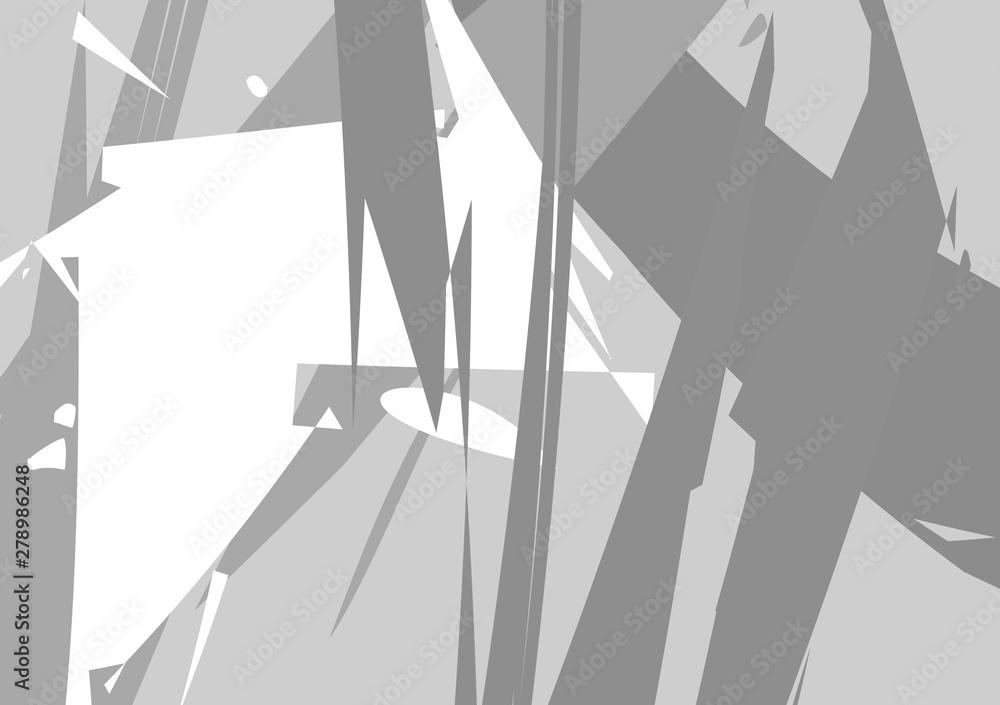 Fototapeta premium Black and white abstract background. geometric shapes. Poster.