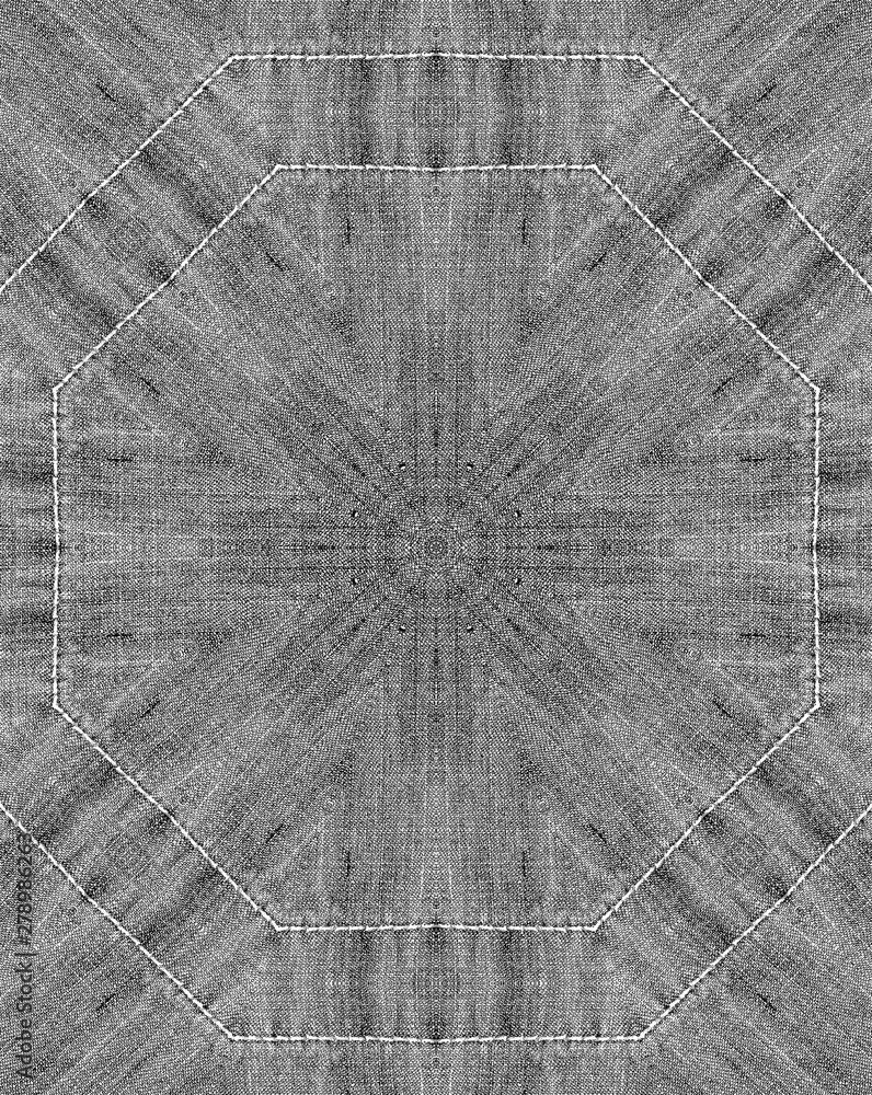 Fototapeta premium Jeans design. Jeans kaleidoscopic pattern.