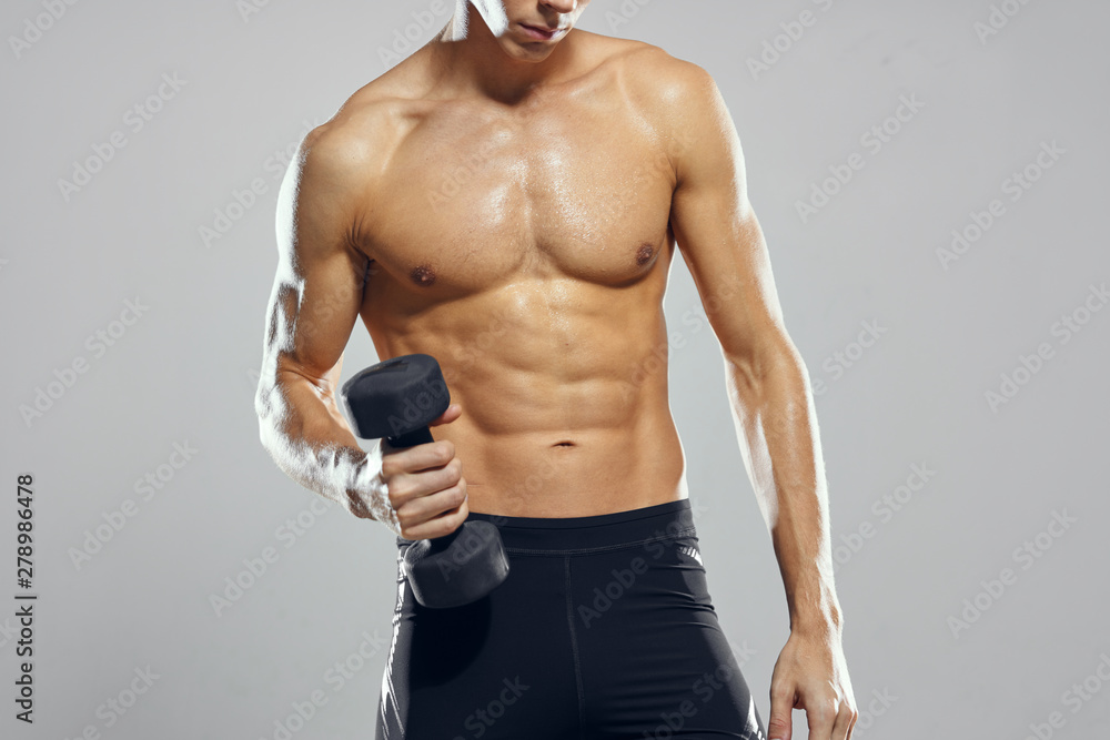 Naklejka premium portrait of muscular man
